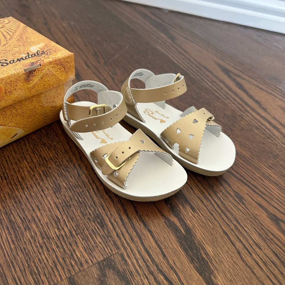 Salt Water Sandals by Hoy Gold Kids Sandals
